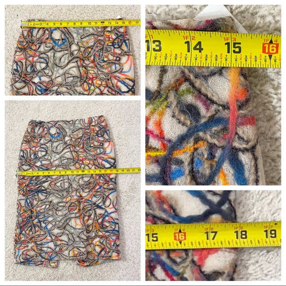 NWT! David Meister textured wool skirt - Picture 6 of 8